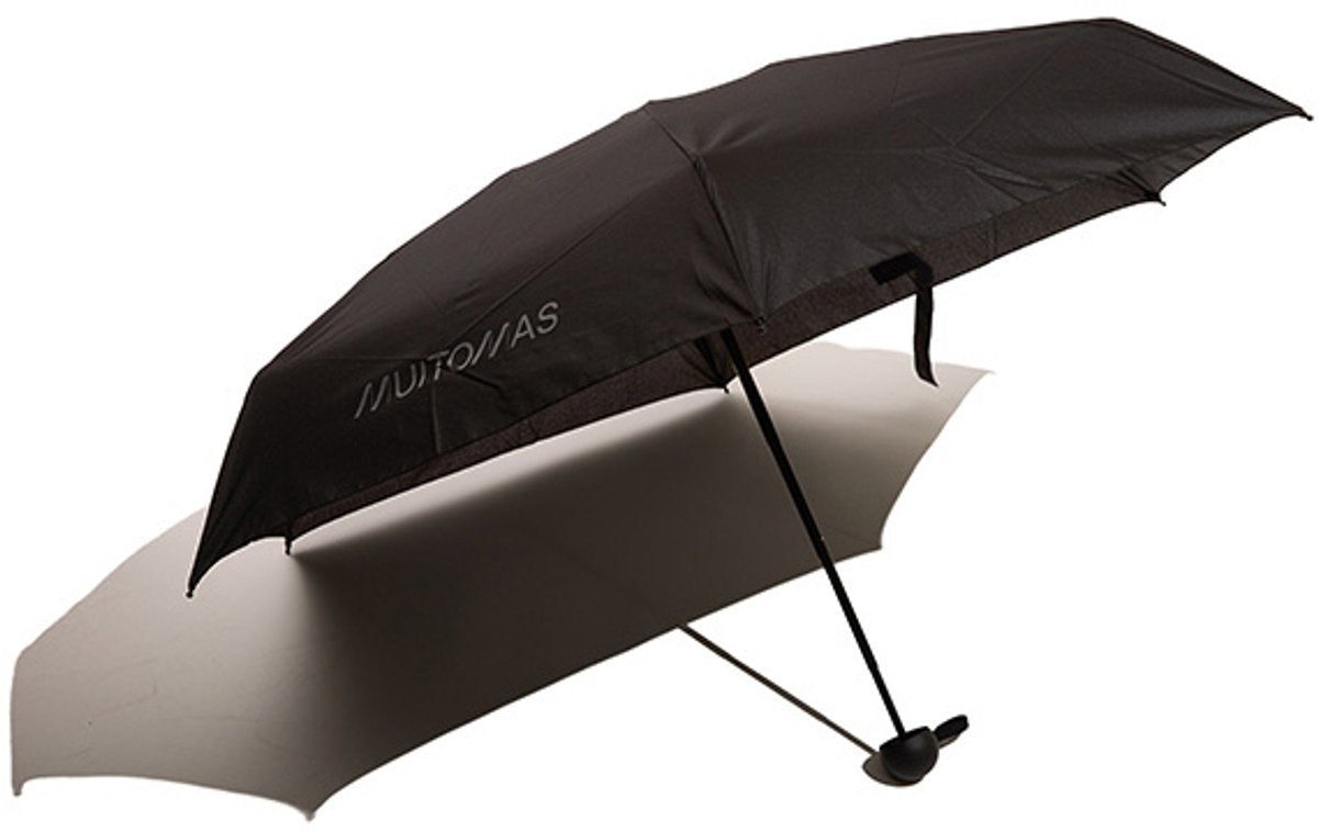 Parapluie Muitomas compact - léger - manche télescopique - poignée antidérapante - cordon et housse - noir