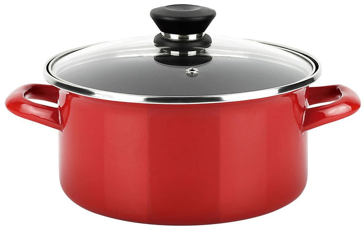Fagor marmite optimax acier émaillé rouge (ø 20 x 10 cm)