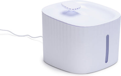 Beeztees fontaine à eau sjors chat 3l - plastique - blanc - grande capacité 3 litres - silencieuse -