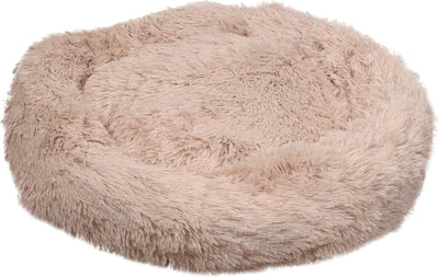 Lit pour chien Flamingo - lit pour chien beignet - lit pour chat - panier rond en peluche avec antidérapant - panier krems beige - ø70 cm