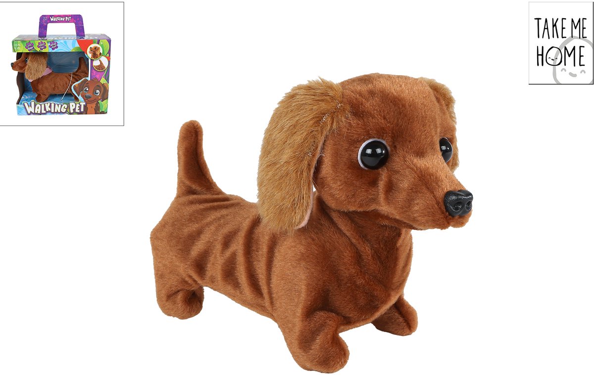 Teckel chien courant interactif Take me home - 19cm