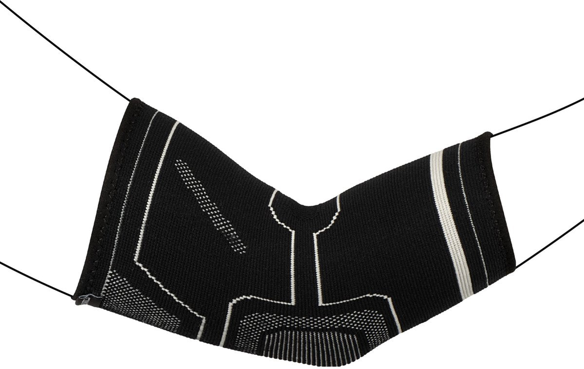Bandage de compression Avento pour coude - noir gris argenté - s m