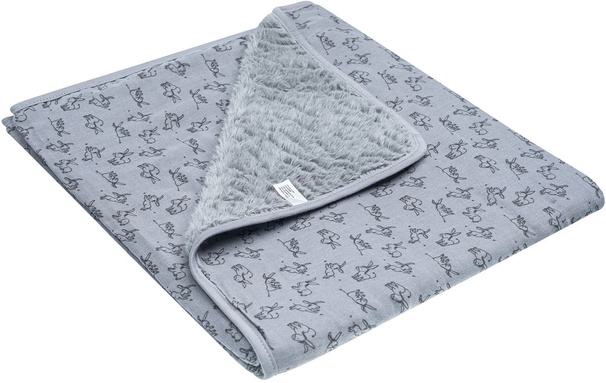 Snoozebaby couverture de berceau 75 x 100 cm - drap de berceau 100% coton biologique - couverture bébé tog 2.0 gris nuageux - gris -