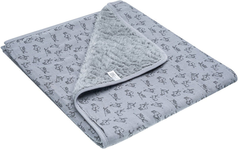 Snoozebaby couverture de berceau 75 x 100 cm - drap de berceau 100% coton biologique - couverture bébé tog 2.0 gris nuageux - gris -