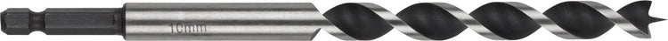 Wolfcraft - Foret serpent 10 mm pour poutres en bois - 165 mm - Foret à bois à tige hexagonale - hex - 7133000