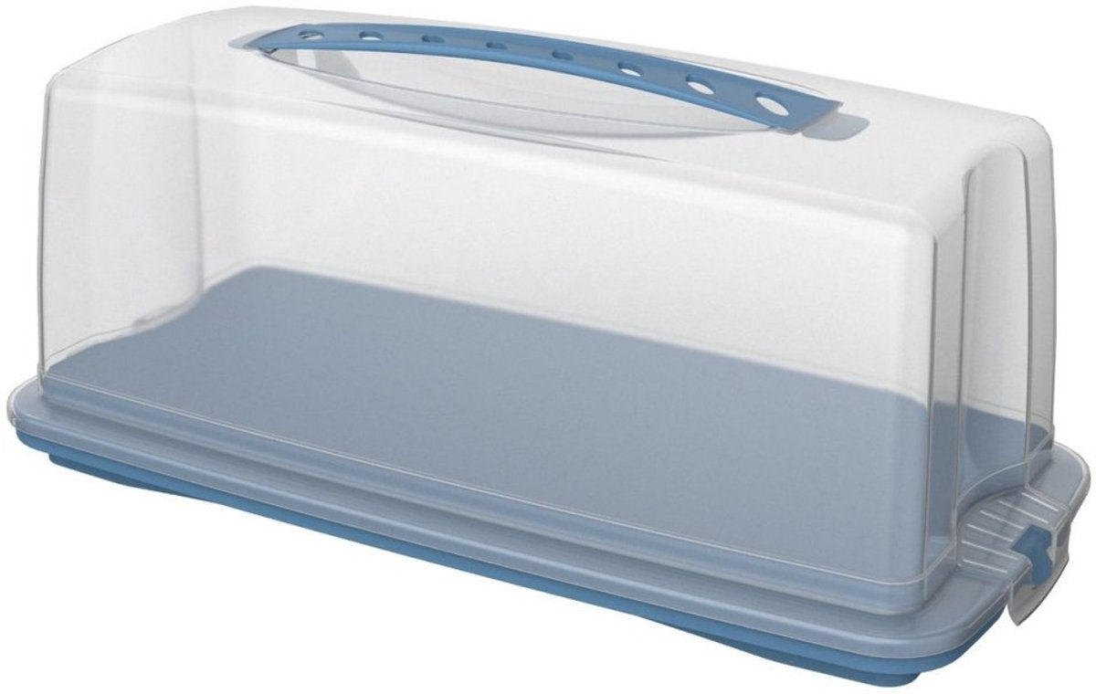 Rotho boîte à gâteaux frais 36x16,5x16,5 cm bleu horizon transparent