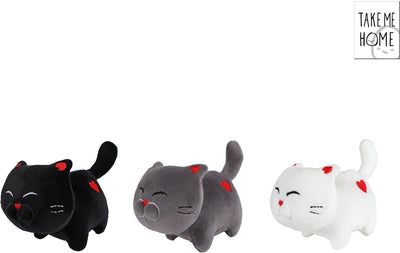 Peluche chat câlin Take me home avec coeur - 16cm
