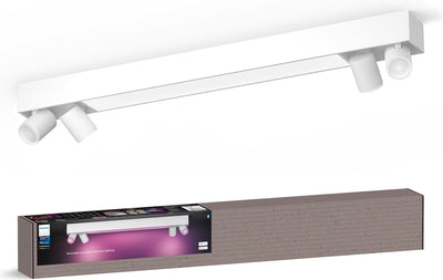 Spot en saillie Philips Hue Centris - lumière blanche et colorée - 4 spots - blanc - rectangulaire