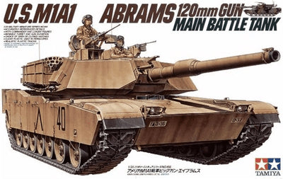 Tamiya – kit de modèles de véhicules militaires, 35158 us mbt m1a1 abrams avec charrue de mine et 2 figurines en plastique, 1:35