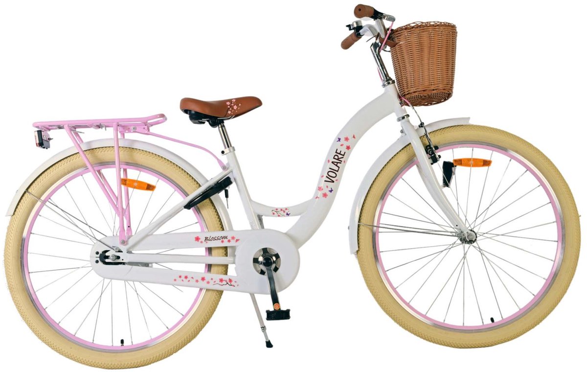 Volare Blossom Children's Bicycle - Girls - 26 pouces - blanc
