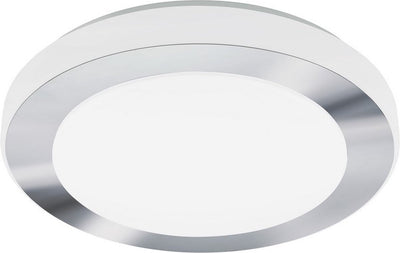 Eglo batholino led carpi - applique plafonnier - 1 lumière - ø38,5 cm - blanc, chrome - blanc