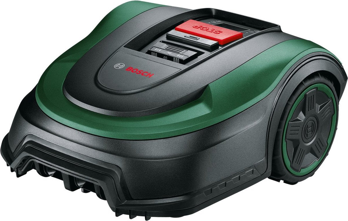 Robot tondeuse Bosch Indego S 500 - pour pelouses jusqu'à 500 m2 - incl. borne de recharge et accessoires