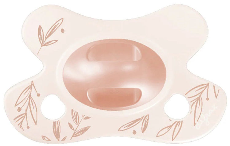 Sucette naturelle Difrax - nouveau-né - feuilles vieux rose