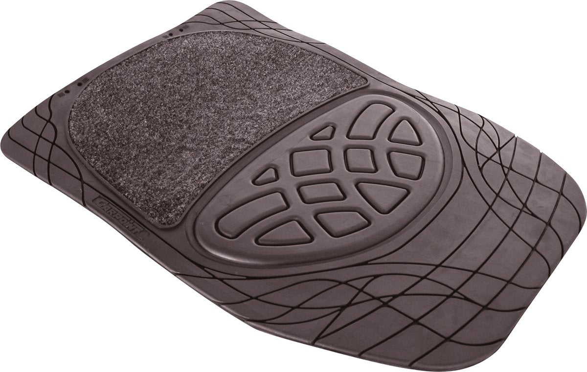 Carpoint jeu de tapis de voiture VIP perfekt uni marron 4 pièces