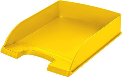 Corbeille à courrier Leitz plus 5227 standard jaune boîte de 5 pièces