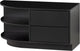 Woood finca Meuble TV rond gauche - noir - 40x78x40