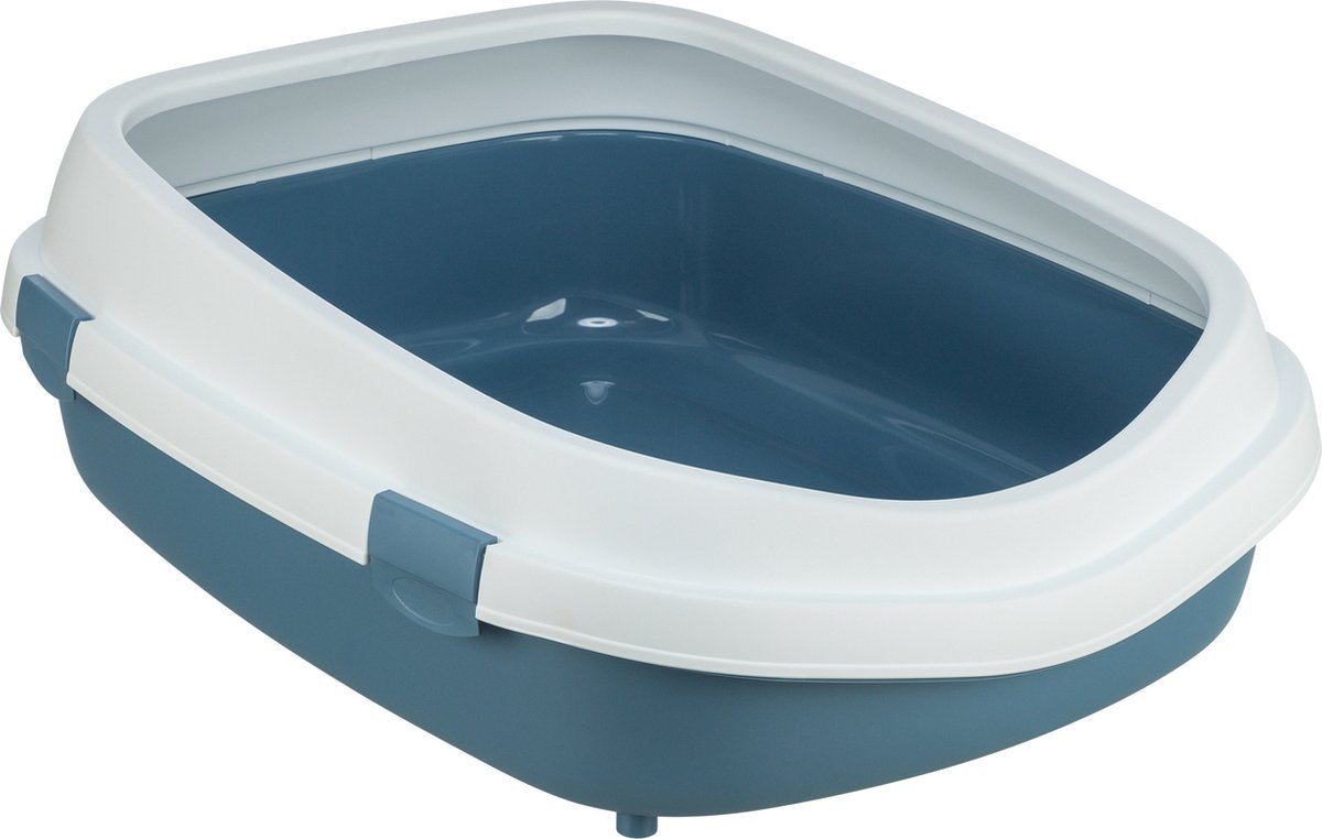 Trixie Cat Box Primo avec bordure bleu blanc