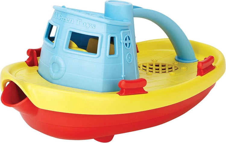 Jouets verts jouets verts remorqueur blauw geel