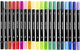 Marqueurs textiles à double assise - Couleurs de base, 20e.