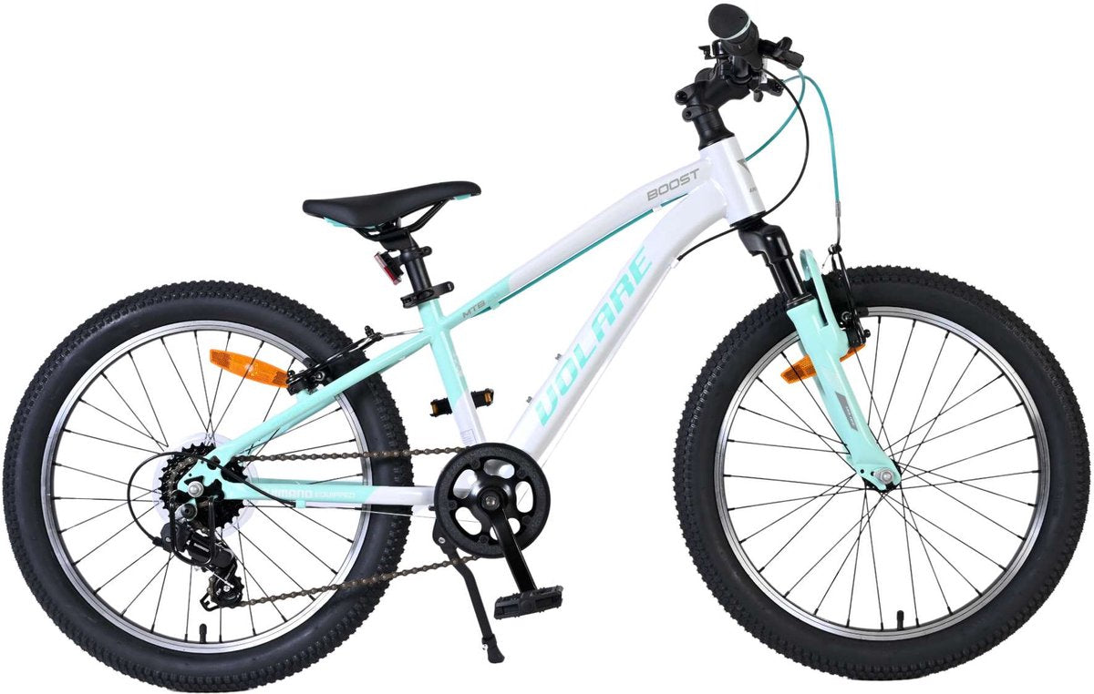Vélo pour enfants Volare boost - 20 pouces - 7 vitesses - blanc vert menthe