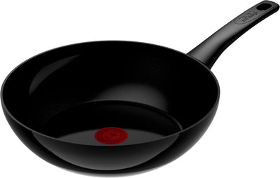Tefal renouveler noir sur - poêle wok en céramique - ø28 cm - sans pfas - convient à l'induction