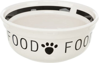 Trixie Food Bowl Aliments pour chiens Céramique Blanc noir