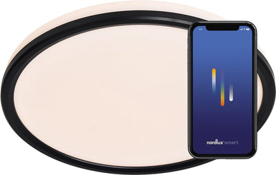 Nordlux liva-plafonnier-smart-2700 6500k+rgb-ip44-noir