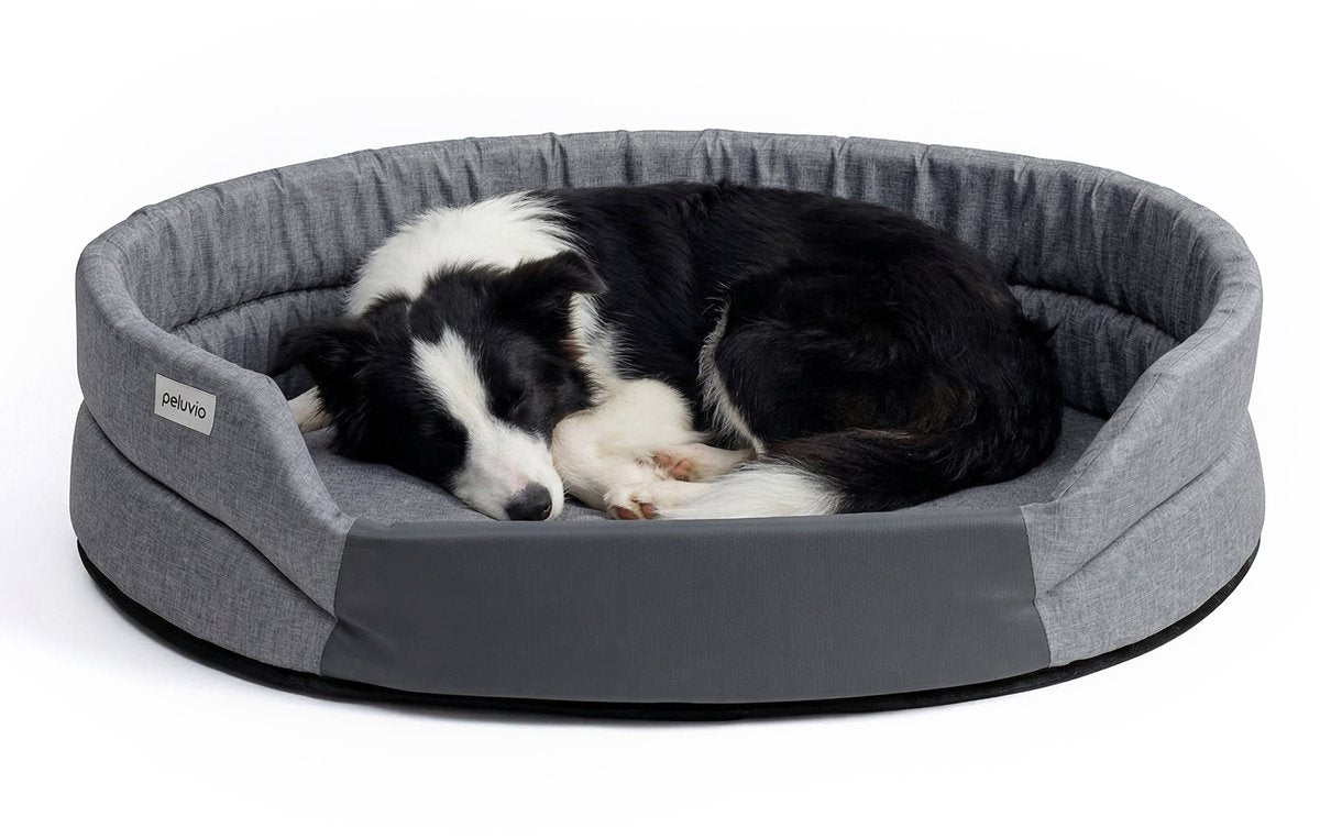 Peluvio arita – lit pour chien hydrofuge – lit pour chien résistant aux taches – taille L – fond antidérapant – léger, adapté aux voyages – entrée basse sans bords – mousse durable – faible odeur facile à nettoyer – confort pour chaque chien