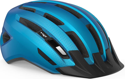 Avec casque de vélo Downtown hommes femmes - casque de vélo vélo de course adultes - vélo électrique - trekking - taille s m (52-58cm) - bleu brillant (bleu)