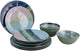 Bo-camp - vaisselle - halo - bleu vert - 12 pièces