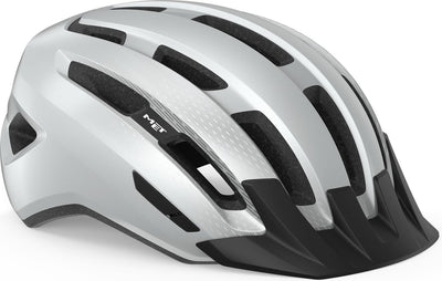 Avec casque de vélo Downtown hommes femmes - casque de vélo vélo de course adultes - vélo électrique - trekking - taille m l (58-61cm) - blanc brillant (blanc)