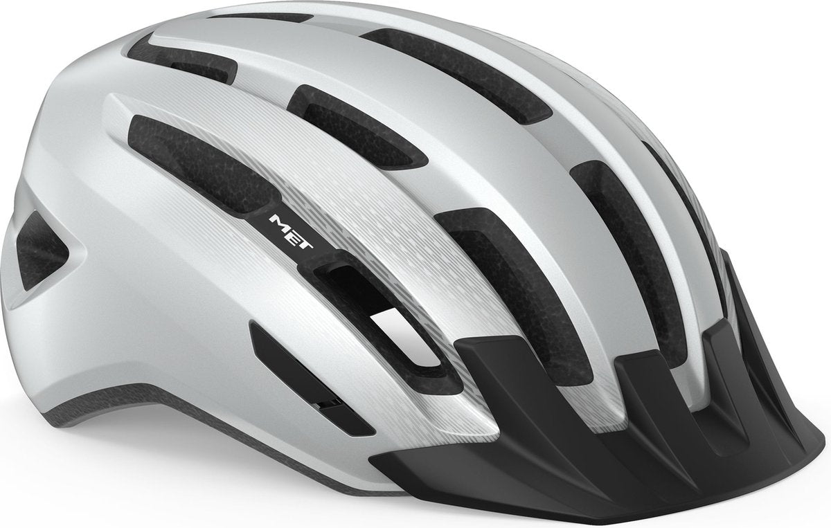 With Downtown mips casque de vélo hommes femmes - casque de vélo vélo de course adultes - vélo électrique - trekking - taille s m (52-58cm) - blanc brillant (blanc)
