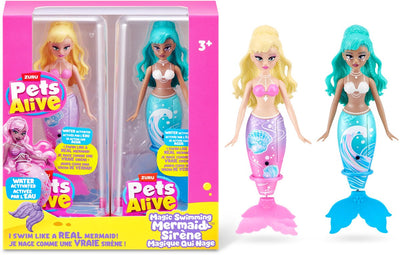 « Pack de 2 sirènes nageuses magiques Pets Alive (vague de coquillage) » par zuru
