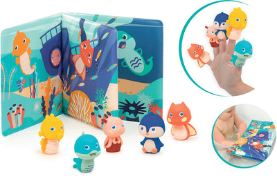 Ludi - livre de bain avec marionnettes à doigts - jouets de bain