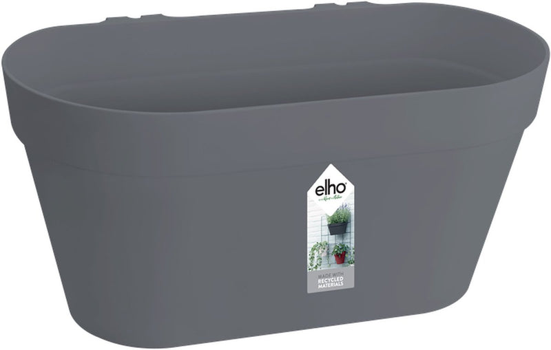 Elho loft urban green wall pot duo 28 - pot de fleur pour balcon extérieur - ø 28,0 x h 13,2 cm - anthracite