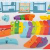Puzzle de crocodile en bois petit pied, 26dlg.