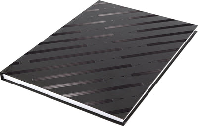 Livre factice Kangaro - a4 - noir avec motif - 160 pages blanches - papier 140 grammes - couverture rigide - k5584