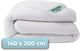 Faire taire. living hush living - couette synthétique - toutes saisons - 140x200 cm - fibre polyester de haute qualité 350 g/m² - avec boucles de fixation - chaude et légère