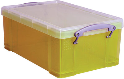 Boite vraiment utile 9 litres jaune transparent