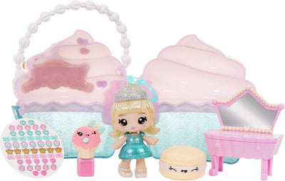 Coffret de jeu trousse de beauté et poupée de brillant à lèvres - cupcake
