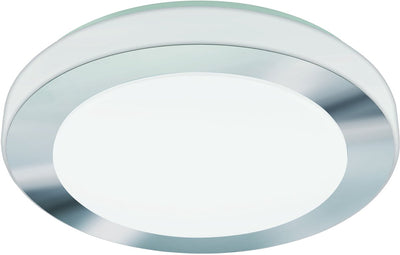 Eglo batholino led carpi - applique plafonnier - 1 lumière - ø30 cm - blanc, chrome - blanc