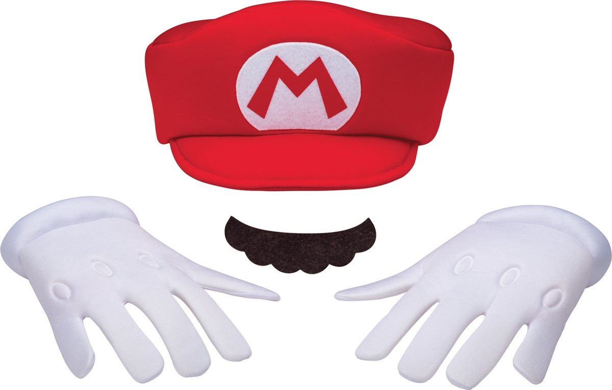 Déguisement Nintendo - Super Mario Bros, Ensemble d'Accessoires Enfant Mario Elevated, taille unique