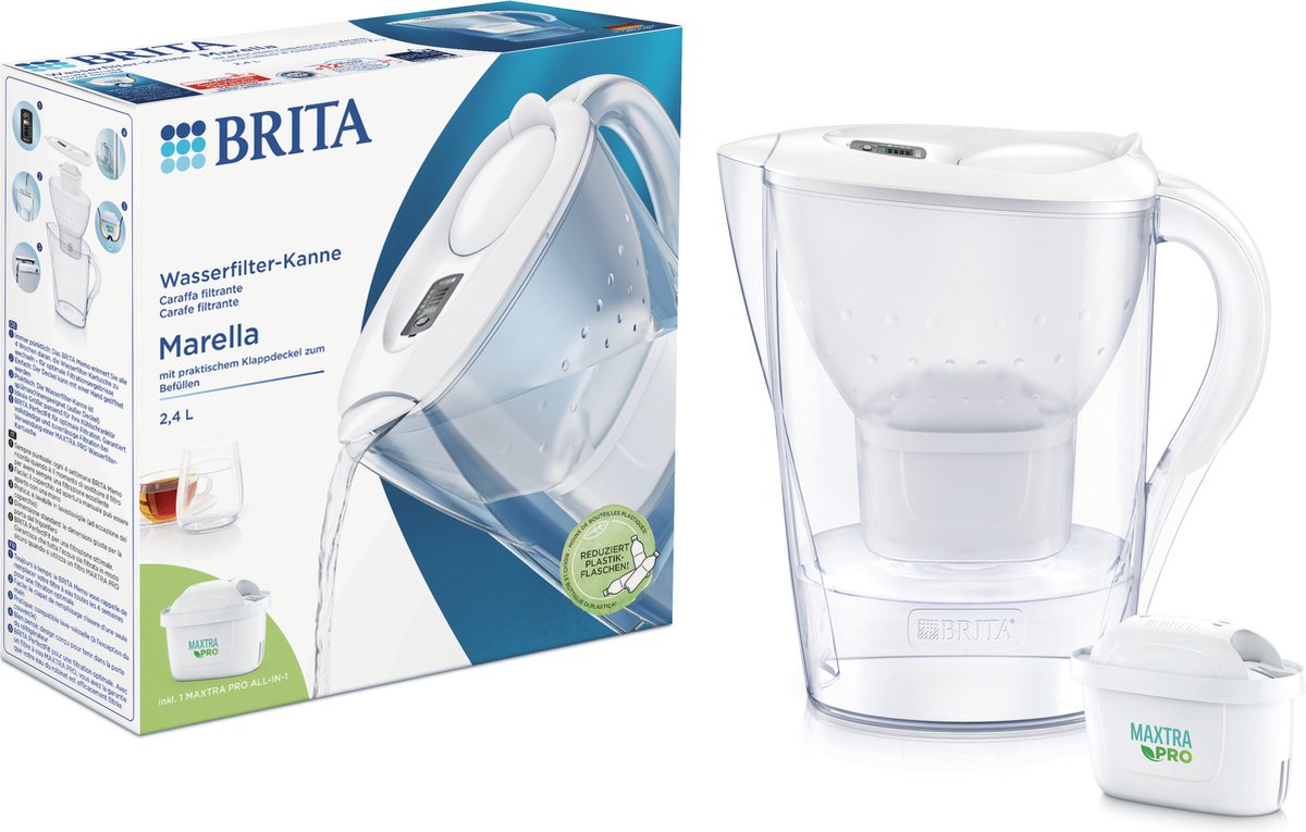 Carafe filtrante Brita Marella 2,4 l + filtre à eau Maxtra Pro 1051118