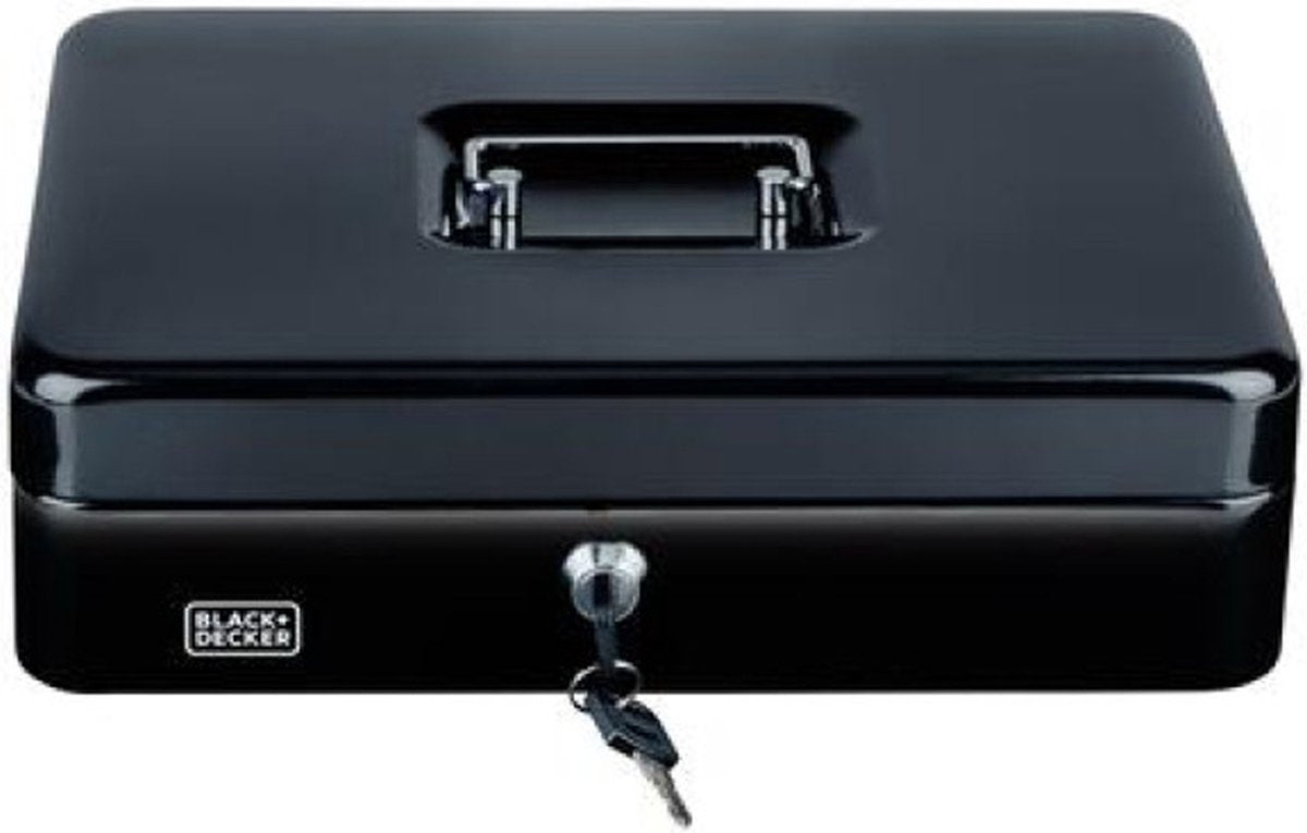 Black+decker coffre-fort black decker - 2 clés - noir - acier - tirelire - 30 x 24 x 9 cm