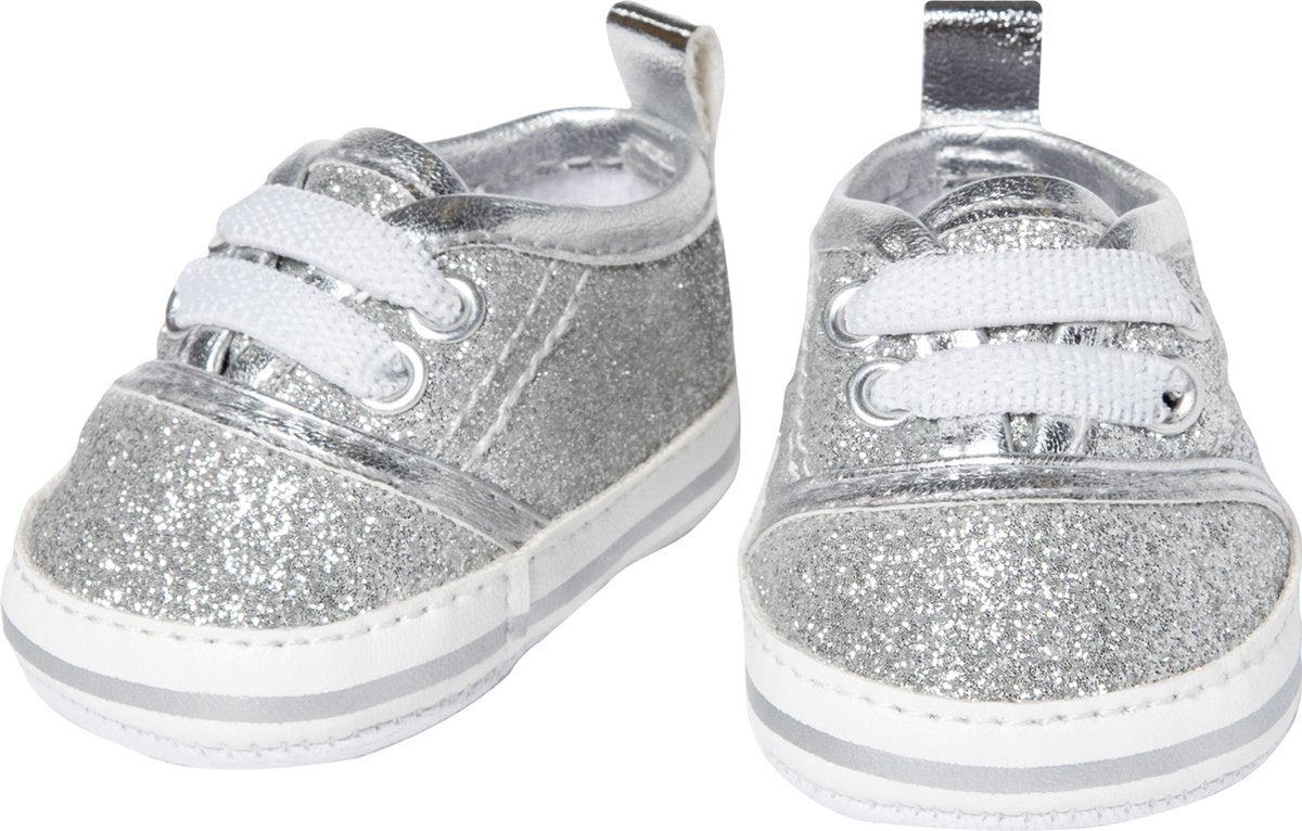 Sneakers de poupée Heless Glitter Silver, 30-34 cm