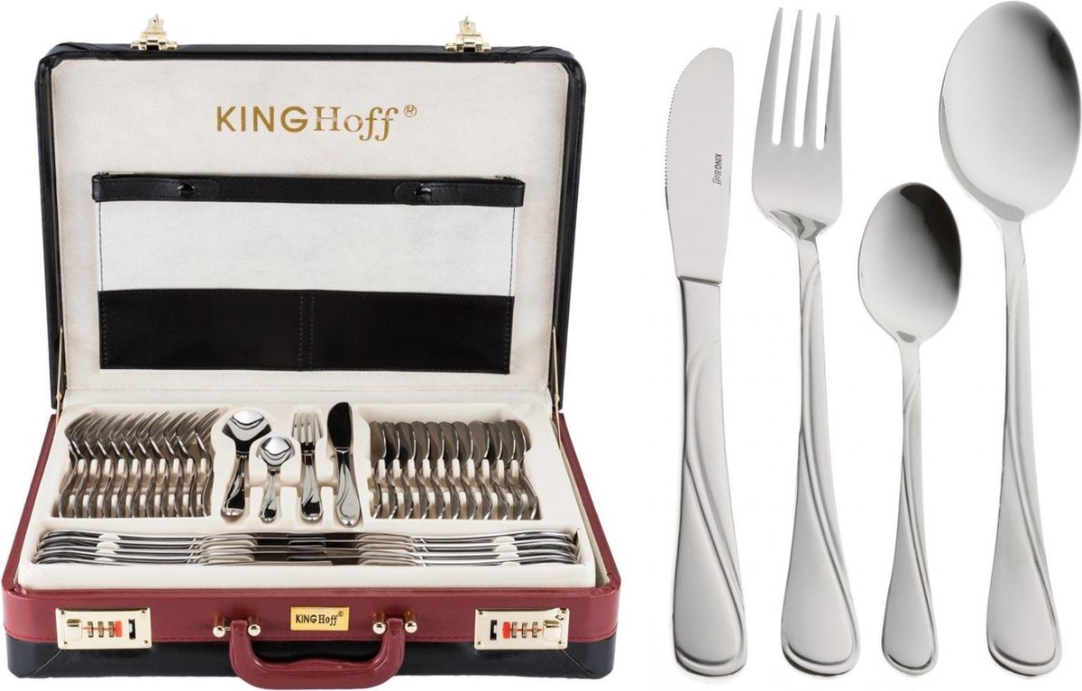 Ménagère Kinghoff en coffret - 72 pièces - 12 personnes