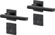 Ferrure de porte intérieure Impresso redhill - rosace carrée avec rosace à clé carrée - aluminium - noir