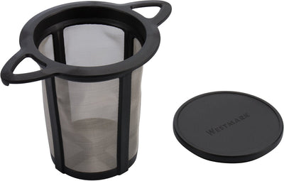 Filtre à thé réutilisable Westmark, avec couvercle, égouttoir, teatime, plastique et acier inoxydable, 11 x 7,2 cm, 15752260