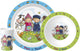 Bambolino fien en teun service de table pour enfants 3 pièces - assiette, bol et tasse - ferme - jouets