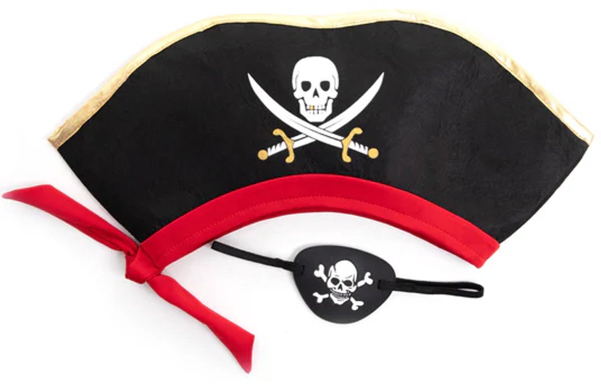 Petites aventures - chapeau de pirate de luxe - avec cache-œil